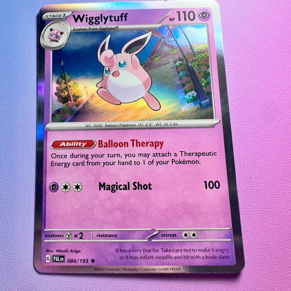 wigglytuff - 084/193 (holo rare) — pokemon: paldea evolved